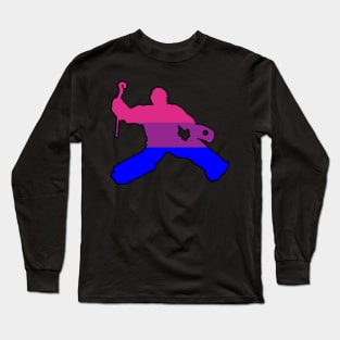 Field Hockey Goalie: Bisexual Pride Long Sleeve T-Shirt